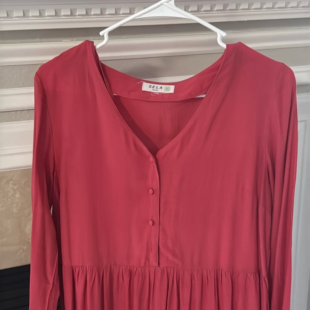 Light summer dress,coral color